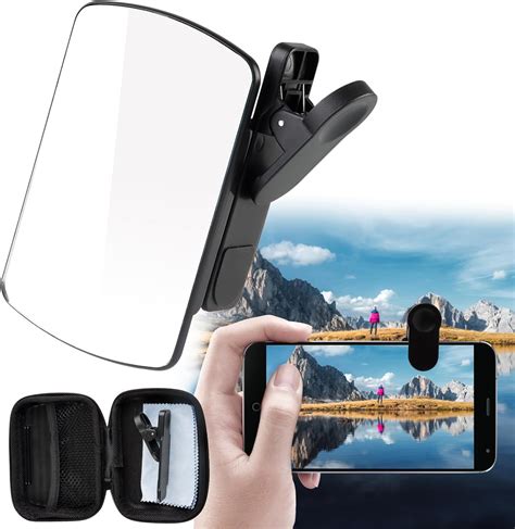 mirror reflection for phone camera|Smartphone Camera Mirror Reflection Clip Kit, Adjustable Phone .